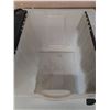 Image 2 : *(2) Plastic Totes with Folding Lids. Up to 12.5" Tall x 19.5" Wide x 24" Long-   Cannot Ship
