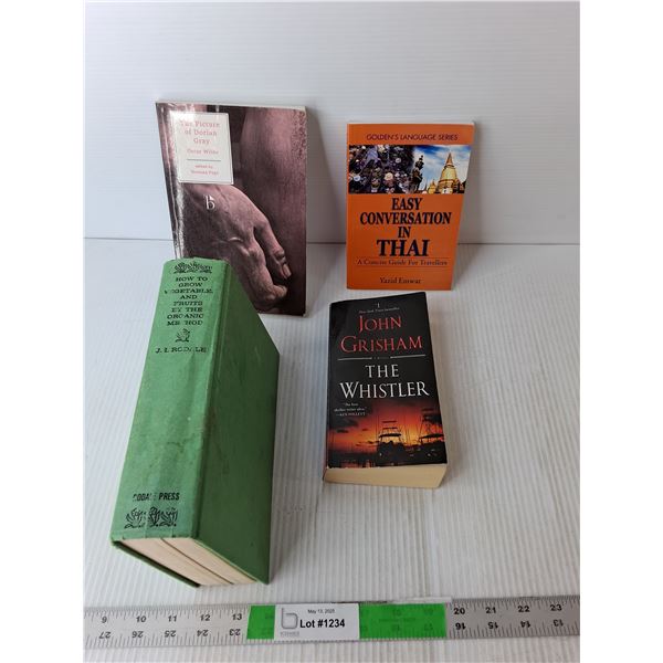 (4) Books- Picture of Dorian Gray, Growing Vegetables Organically, the Whisperer, Conversation in Th