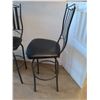 Image 2 : *(2) Metal & Faux Leather Rotating Bar Chairs, 4 Ft. Tall, Cannot Ship