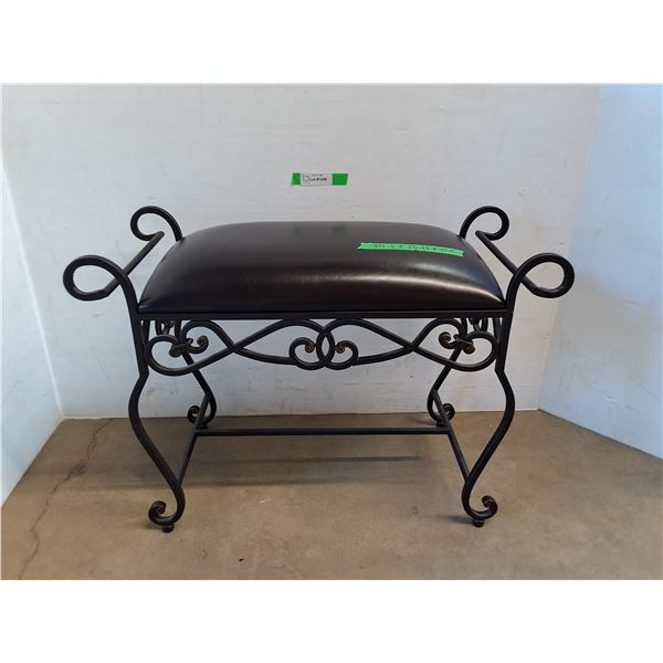 *Metal & Faux Leather Decorative Stool, Cannot Ship