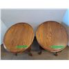 Image 2 : *(2) Round Wood Coffeetables, Cannot Ship