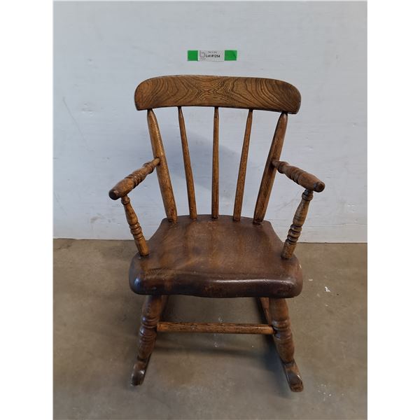 *Kids' Wooden Rocking Chair 21" Tall x 14" Wide, Cannot Ship
