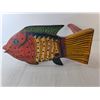 Image 2 : Painted Wood Carved Fish Stool 15.5" Tall x 19" Long x 10" Wide