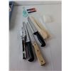 Image 2 : Kitchen Utensils Lot- Pizza Cutter, Scissors, Wooden Spoons, Misc.