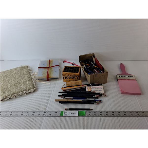 Office Lot- Notepad, Pencils, Book Cover, Misc.