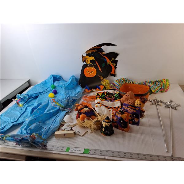 Kids' Clown Costume, Halloween Decor, Fairy Wands, Misc.