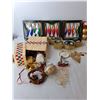 Image 3 : Christmas Lot- Tree Ornaments, Ribbon, Misc.