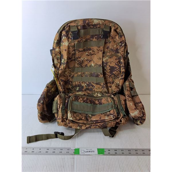Camo Backpack, Missing Zipper