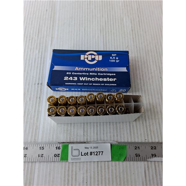 *^ Box of 243 Winchester Rifle Centrefire Rifle Cartridges, PAL Required, Cannot Ship