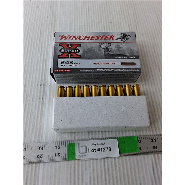 *^ Box of 243 Winchester Rifle Rounds, PAL Required, Cannot Ship