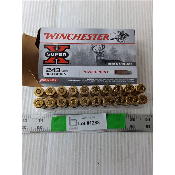 *^ Box of 243 Winchester Rifle Rounds, PAL Required, Cannot Ship