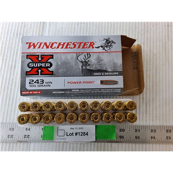 *^ Box of 243 Winchester Rifle Rounds, PAL Required, Cannot Ship