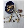 Image 2 : Jewelry Lot- Pins, Horse Figurine, Pocket Knife,Misc.