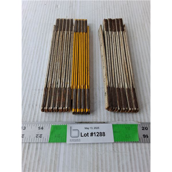 (3) Vintage Folding Rulers