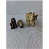 Image 3 : Rubics Cube, Ceramic Woman Figurine 10" Tall, Resin/Metal Animal Figurines, Misc.