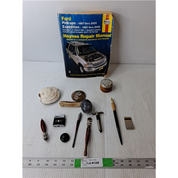 Vintage Lighter, Paperweights, Ford '97-2009 Manual, Misc. Cannot Ship