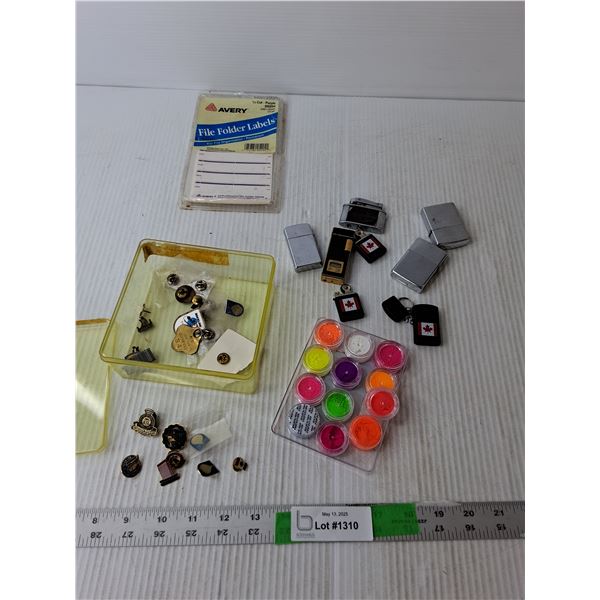 (8) Lighters, Paints, Miscellaneous Pins, Cannot Ship