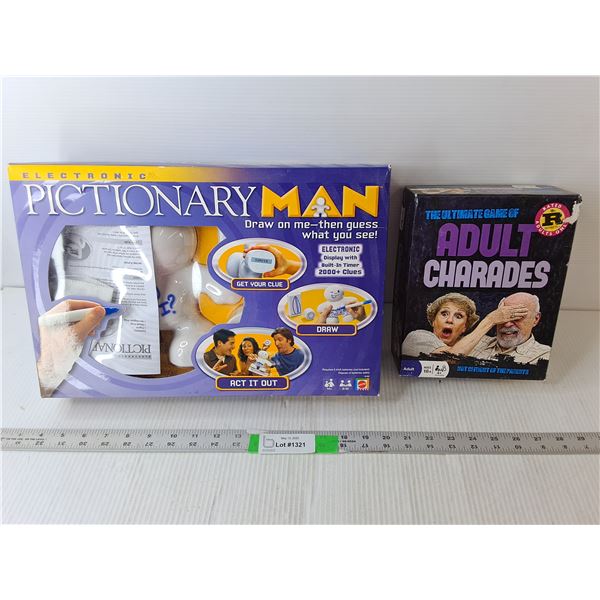 (2) Games- Pictionary Man & Adult Charades