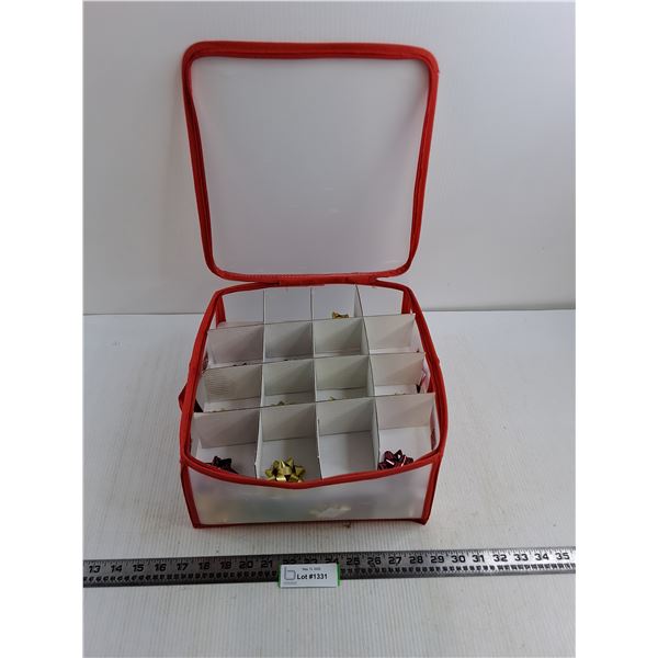 Gift Bows/Ornament Tote with Contents