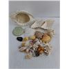 Image 2 : Assorted Artificial & Real Seashells with Tray