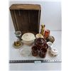 Image 1 : Wooden Crate, Assorted Ceramics, Glassware