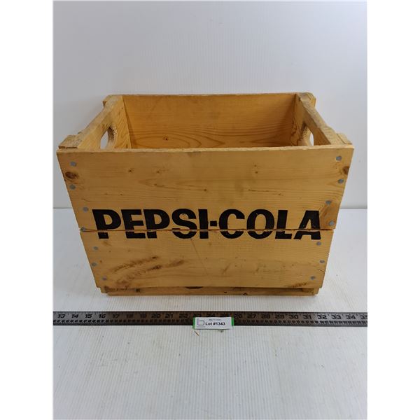 Vintage Pepsi-Cola Wooden Crate 17" x 12" x 12"