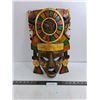 Image 1 : Wooden "Tribal Mask" Wall Art - 18" x 11"