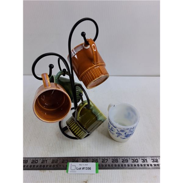 Coffee Mug Tree with 5 Mugs