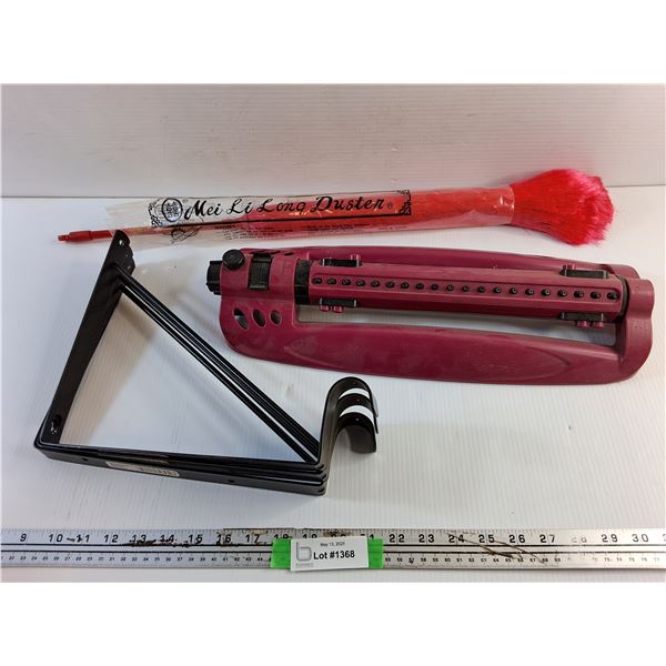 Duster, Garden Sprinkler and Shelf Brackets