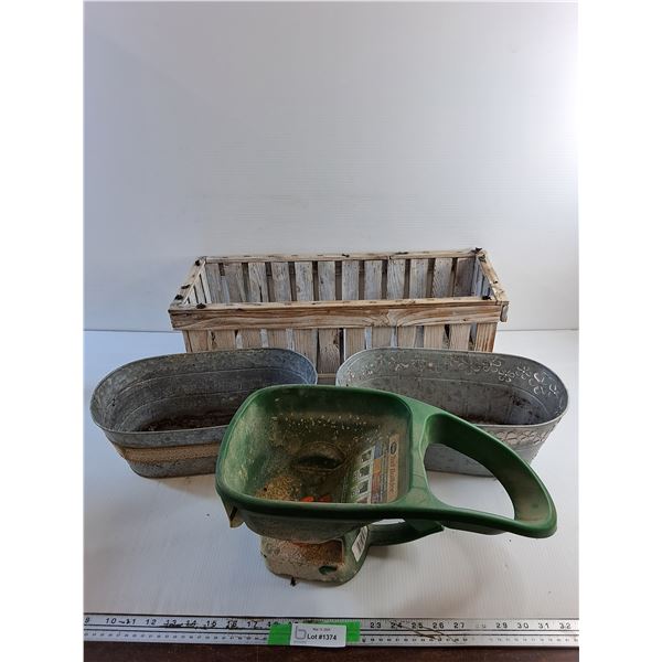 Planters and Hand Held Spreader