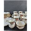 Image 3 : Royal Albert Concerto Bone China Ceramic Dining Plates, Mugs, Cream