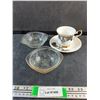 Image 1 : Pressure Glass Fruit Nappys and MacLean Tea Cup and Coaster