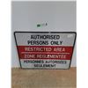 Image 1 : 29 x 24" Restricted Area Sign