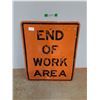 Image 1 : End of Work Area Sign 30 x 24"