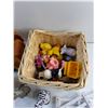 Image 4 : Farm Toys and Wicker Basket
