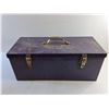 Image 4 : (4) Caster Wheels and Tin Tool Box 22 x 9 x 9"
