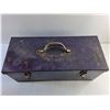 Image 5 : (4) Caster Wheels and Tin Tool Box 22 x 9 x 9"