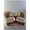 Image 1 : (5) Lined Wicker Baskets