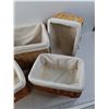 Image 3 : (5) Lined Wicker Baskets