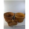 Image 1 : (3) Wooden Apple Baskets