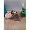 Image 2 : **Plastic Rubbermaid Tote w/ Various Items, Watering Can, Basketball,  Misc,