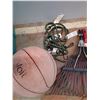 Image 3 : **Plastic Rubbermaid Tote w/ Various Items, Watering Can, Basketball,  Misc,