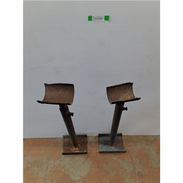 **(2) Steel Adjustable Welding Stands, Both 29" Tall, Cannot Ship