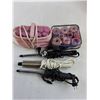 Image 2 : (3) Curling Irons, Set of Hot Curlers - All Untested, Travel Totes