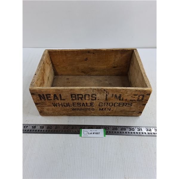 Vintage Wooden Crate 13" x 8" x 5"