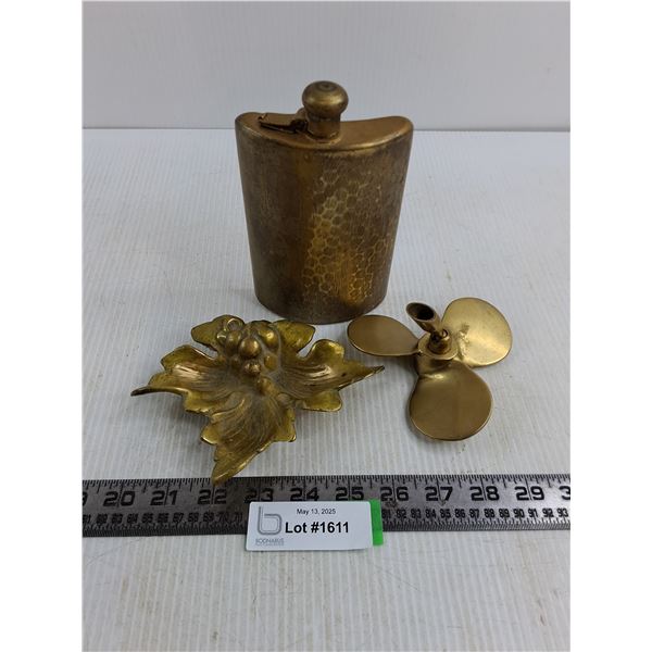 (3) Pieces of Brass Decor