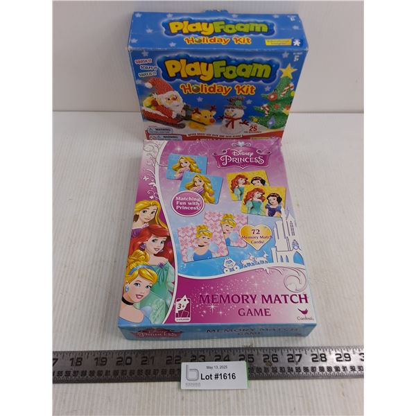 (2) Children's Games (Play Foam & Princess Memory)