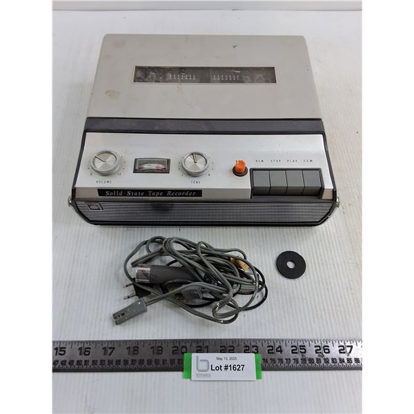 Vintage AGS Solid State Tape Recorder - Untested