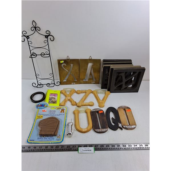 Assorted Wall Art Letters, Dog Pants, Misc.