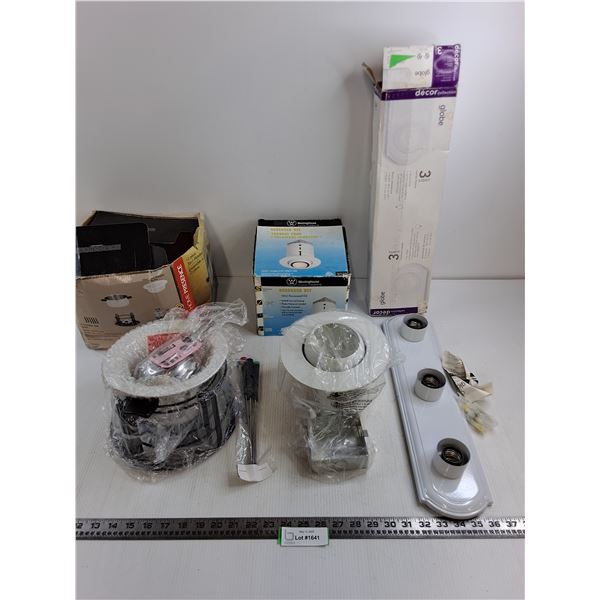 3in1 Fondue Set, Recessed Light, 3-Light Vanity Fixture - All Appear Unused